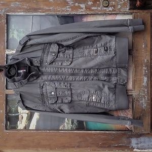 Jeans By Buffalo Gray Medium Utility Coat Jacket / Medium Weight